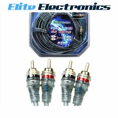 MAXCOR MX550 5.5M 2 MALE TO 2 MALE TWISTED RCA CABLE AUDIO SIGNAL INTERCONNECT