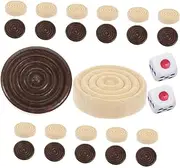 Hohopeti Enhance Your Chess Game 1 Set of Wooden Chess Pieces Checkers Board for Classroom Family Play