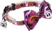 Pet Collar Accessories Pet Halloween Decoration Collars for Cats Buckle Halloween Decorative Cat Stylish Rhinestone Dogs Name Dog Neckerchief Bells Bell Reflective Boy Polyester