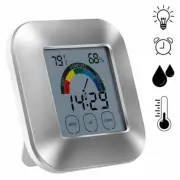 Digital Thermometer Hygrometer Humidity Meter Room Indoor Temperature Clock