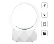 Wireless Bluetooth Speakers LED Lights Speaker Bluetooth 5.0 - White