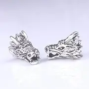 [Ochoos] Calvas 10pcs/lot Tibetan Silver Dragon Head Spacer Beads Supplies for Bracelet Making Metal findings Wholesale Jewelry Accessories