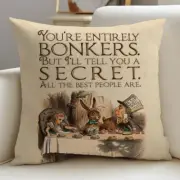 Alice in Wonderland Tea Party Whimsy Woodland Pillow Cover