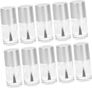 15ml Nail Polish Empty Bottles Brush Glass Nail Polish Containers Set of 10