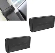 2 Pcs Car Neck Strap Adjusters, Comfortable Shoulder and Neck Protector with Locator Locking Clip for Human Neck Strap Locator (Black)