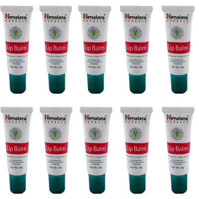 10 X Himalaya Herbal Lip Balm Chapstick Wheatgerm & Carrot Seed Oil 10g FREE SHI