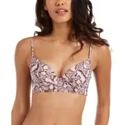 Rachel Rachel Roy Womens Pink Snake Print Bikini Swim Top Separates S BHFO 5793