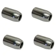 4 Pcs Marine Stainless Steel 316 1" Flemish Sleeve Wire Rope Cable Swage Sleeve