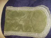 Deluxe LG MINT GREEN DOTTED Table Runner Doily 44" x 13" Machine Wash NEW