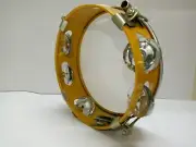 NEW 10" TUNABLE HEADED TAMBOURINE Yellow hand percussion tamborine drum jingles