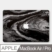 在飛比找PChome24h購物優惠-黑色大理石花紋 MacBook Air / Pro 防刮保護