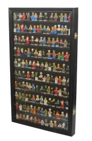 DisplayGifts Bulilding Block Toy Minifigures Miniatures Frame Lockable Door D...