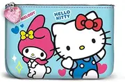 [KARACTERMANIA] Sanrio Hello Kitty Friendship-Small Square Coin Purse, Blue, 13 x 10 cm, Blue Hello Kitty, One Size, Small Square Coin Purse Sanrio
