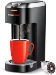 Bonsenkitchen Single Serve Coffee Maker, Brewer for K Cup Black