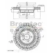Bremtec Euro-Line GeoZinc Coated Brake Rotor - BDR17890EL
