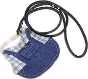 JOINPAYA Adjustable Cute Rabbit Harness and Leash for Small Animals Vest for Outdoor Adventures User Friendly Design for Cats and Kittens Checkered Pattern