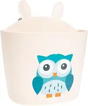 Bedside Storage Diaper Organizer Hanging Crib Holder for Essentials Durable Storage Basket Cute Owl Design for Nursery College Dorm
