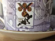 Wedgwood Millennium Cup & Saucer With Olympics Berlin Wall Moon Landing 1999 BCh