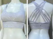 NEW LULULEMON FREE TO BE MOVED STRAPPY YOGA GRAY ISBS LONG LINE BRA MEDIUM SU 6