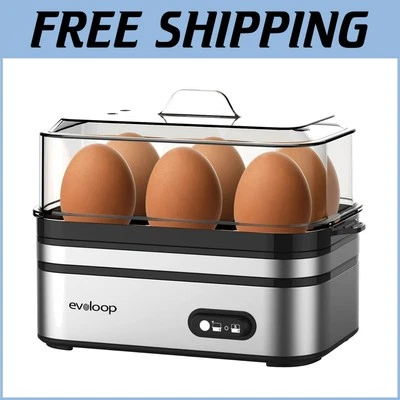 Space-Saving Electric Egg Boiler: Cook 6 Eggs to Perfection - Recipes Included!