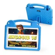 Kids Tablet 10.1 Inch, Android Tablet for Kids, Android 15, Android 15 Blue