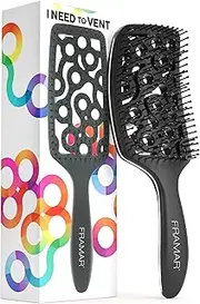 FRAMAR Professional Vented Hair Brush Paddle Curved Hair Brush For Blow Drying, Wet Paddle Brush for Women Blow Drying