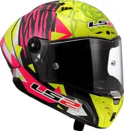 LS2 FF805 Thunder GP Aero Replica Aldeguer, full face helmet , color: Yellow/Pink/Black , size: XL