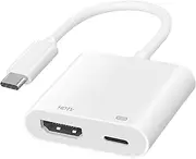 USB C to HDMI Adapter, USB 3.1 Type C HDMI Digital AV Adapter, Plug and Play, HDMI Adapter USB-C 4K HD Video and Audio Sync Screen Converter for iPhone 15Pro, MacBook Pro/Air, i Pad Pro/Air