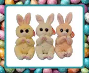 EASTER BELLIES Set of 3 TY EASTER Bunny BELLIES! MWMT'S - See Pics
