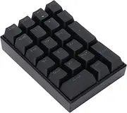 Wired Numeric Keypad, 21 Keys External Mechanical Numpad, Fadeless Backlit Number Keyboard, Portable Financial Accounting Numeric Keyboard for Laptop, Desktop (Blue Switch)