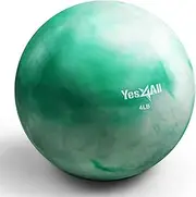 Yes4All Toning Ball, Medicine Ball, Weight Toning Exercise Ball, Gym Ball, for Home Gym & Desk Chair, Fitness, Marble/Diamond 0.9kg/1.36kg/1.81kg/2.26kg/3.17kg/3.62kg/4.5kg/4.98kg