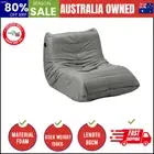 Floor Sofa Accent Chair Lazy Couch Lounge Recliner Grey Polyester