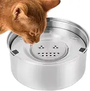 Water Feed Dispenser - Puppy Food Bowl | No Spill Dog Water Bowl | Floating Dog Water Bowl - Drinking Water Bowl | Stainless Steel Rust-Proof Dog Bowl, 3L Dog Bowl No-Skid & Non-Tip For Small Medium