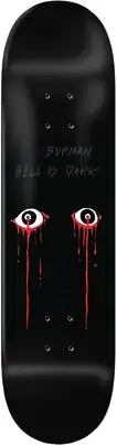 Zero Skateboards Dane Burman x Pitch Canker Hell is Dark Black Dip Deck 8.62"
