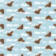 Animal Fabric | Along the Valley Eagle on Sky Blue | Studio E YARD