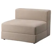 JÄTTEBO 1,5-seat module with storage, Samsala grey-beige