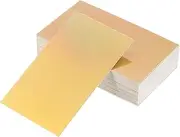 uxcell 100 Business Card Stock 3.5" x 2" Blank Business Cards for Laser Printer Small Message Card Graffiti Scrapbooking DIY Thanks Cards, Laser Gold