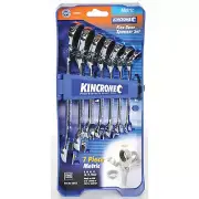 Kincrome FLEXIBLE METRIC GEAR SPANNER SET 7 Pcs Mirror Polish Australian Brand