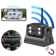 Wireless Magnetic Backup Camera 1080P 9600mA Rechargeable Fit Truck Trailer RVS