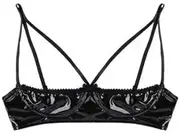 [GRRKDFQ] Women's Erotic Costumes Sheer Exposed Nipples Bra Open Cup Bra
