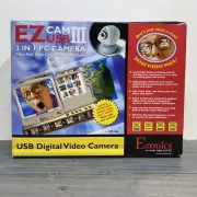 VINTAGE Ezonics EZ Web Cam III Model EZ-306 - Beige 3 in 1 PC Camera