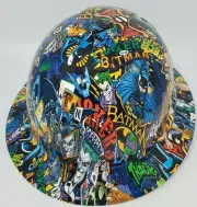 New Full Brim Hard Hat Custom Hydro Dipped BATMAN VS JOKER. Free Shipping!