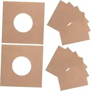 10 Pcs Vinyl Record Sleeves Paper Record Covers Inner Sleeves Album Jacket Covers Collection Storage with Holes for 7 Inch Vinyl Records