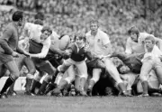 Gerald Willams Of Wales Passes The Ball From A Ruck 1982 Rugby Union Old Photo