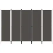 5-Panel Room Divider Anthracite 250x180 cm