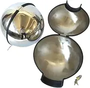 DTRNYCZ BDSM Stainless Steel Round Ball Sex Collars Helmet, Bondage Metal Neck Collar with Key, Role Play Restraint Necklace BDSM Toys for Couples