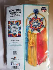 Design Works Crafts "Bright Star" Macrame Mandala Kit 6" X 20"