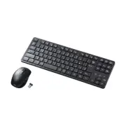 Sanwa Supply Wireless Quiet Keyboard and Mouse Set No Numeric Keypad