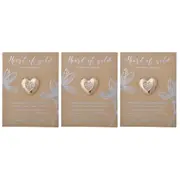 3PK Gibson Gifts Equilibrium Silver Pin/Brooch Heart of Gold Women Accessory