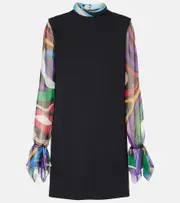 [Pucci] Pucci Marmo cady shift dress AU 10 black
